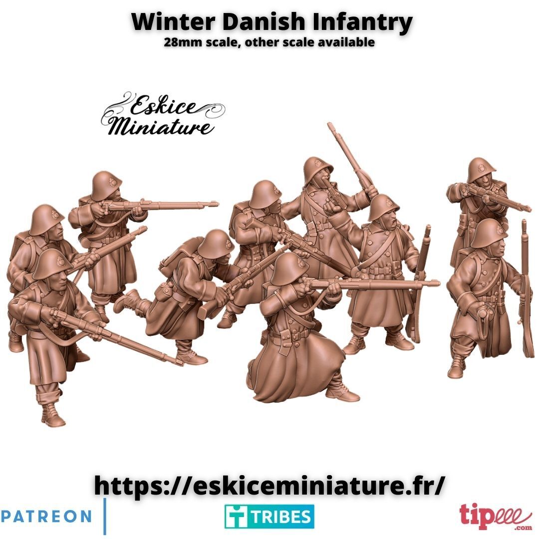 BattlegroupBolt Bolt Action Chain of Command Winter Dannish Infantry