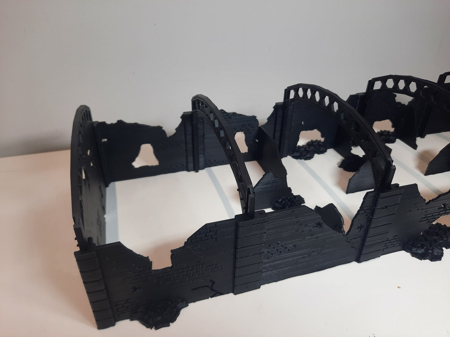Wargaming Terrain Large Ruined Factory (27.5'' long in 1/56 scale) Various Scales Historical Wargaming