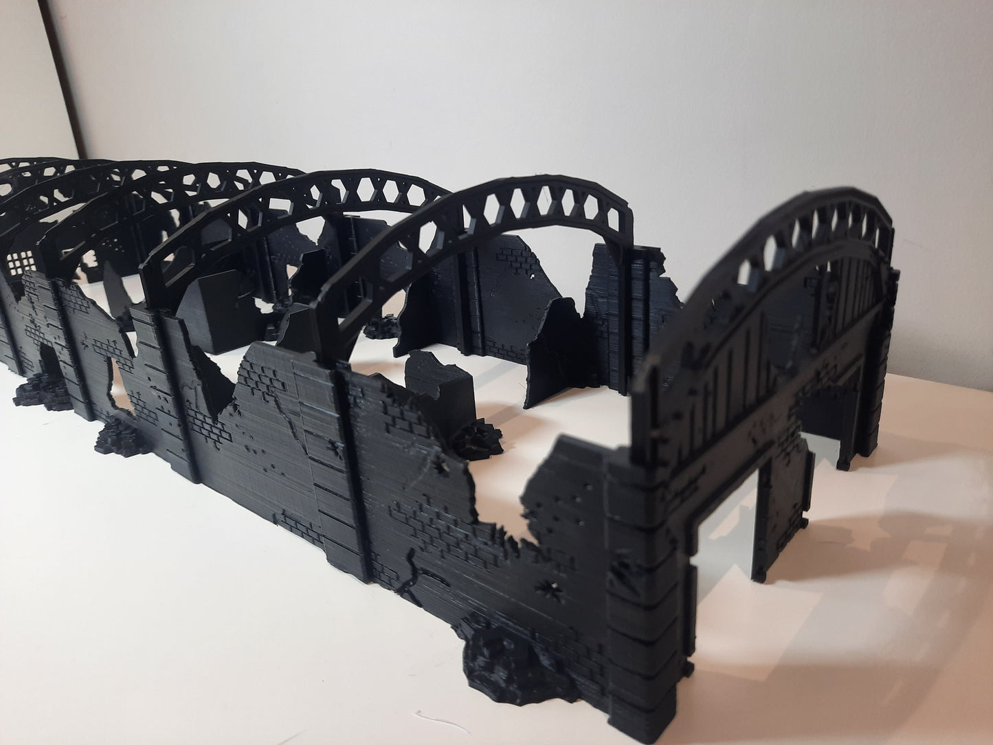 Wargaming Terrain Large Ruined Factory (27.5'' long in 1/56 scale) Various Scales Historical Wargaming