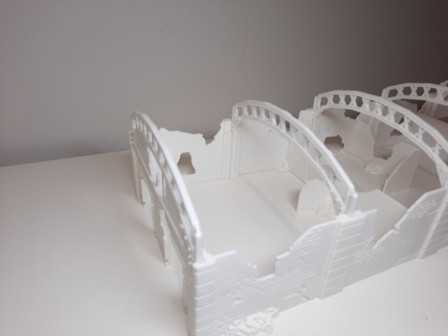 Wargaming Terrain Large Ruined Factory (27.5'' long in 1/56 scale) Various Scales Historical Wargaming