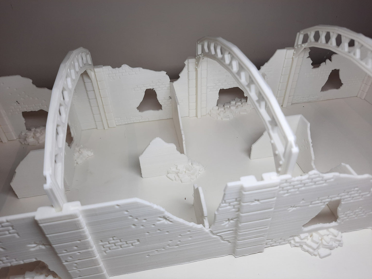 Wargaming Terrain Large Ruined Factory (27.5'' long in 1/56 scale) Various Scales Historical Wargaming