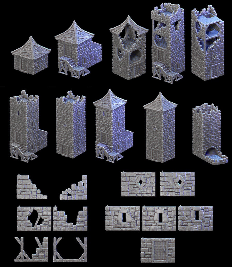 Wargaming Terrain 28mm Tower Historical Fantasy Dnd