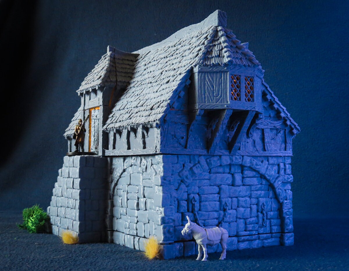 Wargaming Terrain Large Prison House Various Scales Historical Fantasy