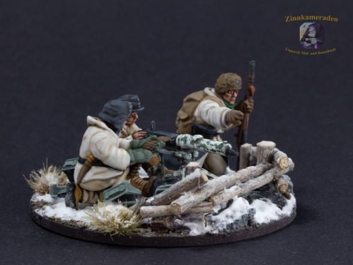 WWII Finnish Maxim MMG Team (3 models) Various Scales Historical Wargaming