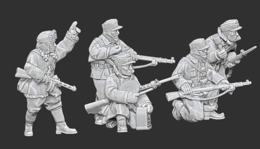 WWII Finnish Infantry Squad (5 models) Various Scales Historical Wargaming