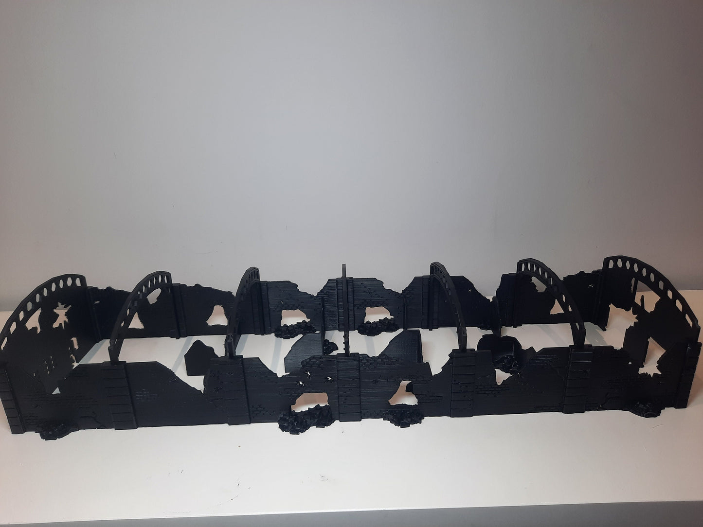 Wargaming Terrain Large Ruined Factory (27.5'' long in 1/56 scale) Various Scales Historical Wargaming
