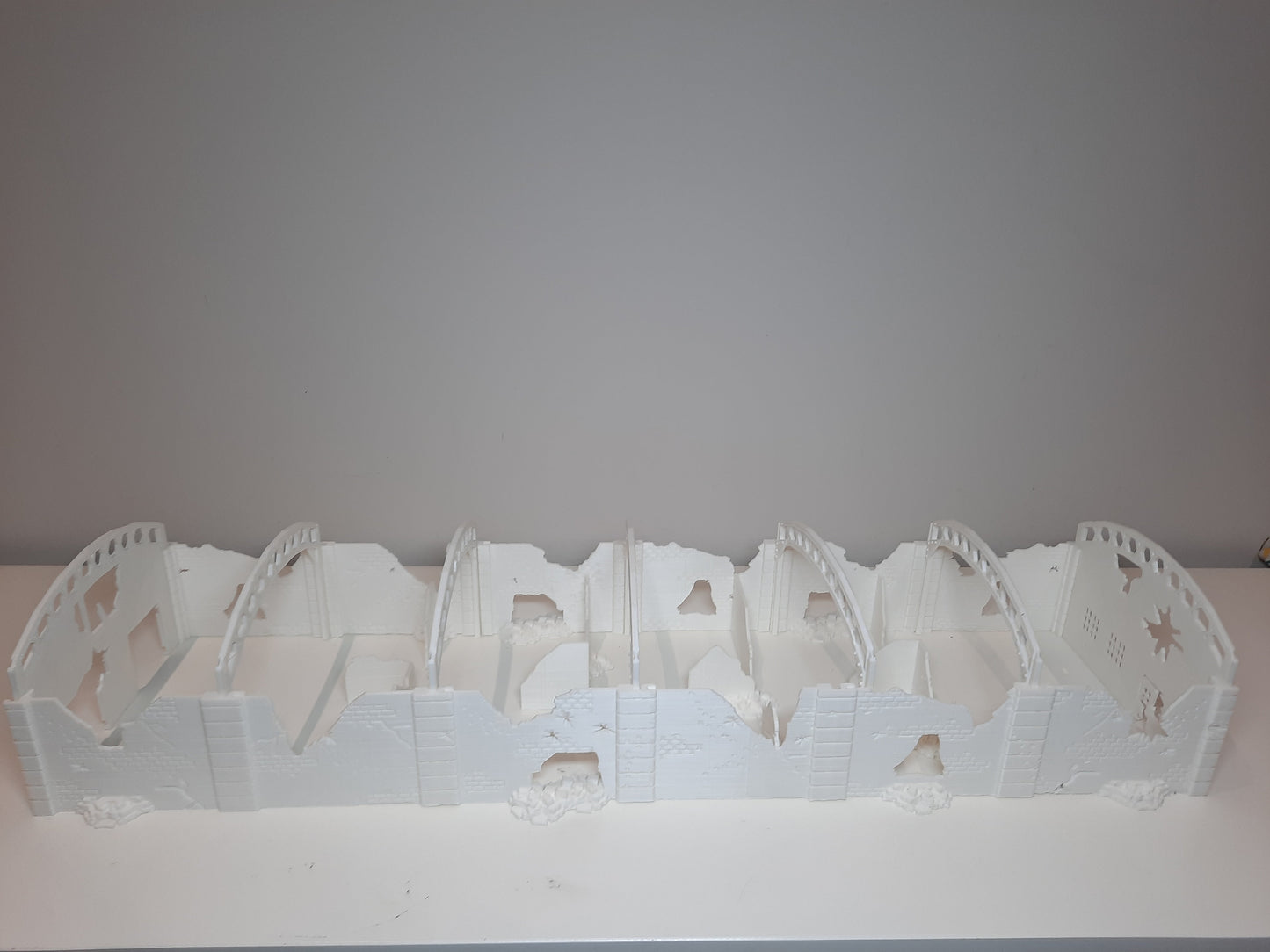 Wargaming Terrain Large Ruined Factory (27.5'' long in 1/56 scale) Various Scales Historical Wargaming