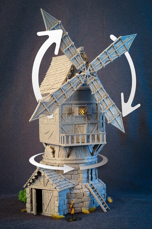 Wargaming Terrain Windmill Various Scales Historical Fantasy Wargaming
