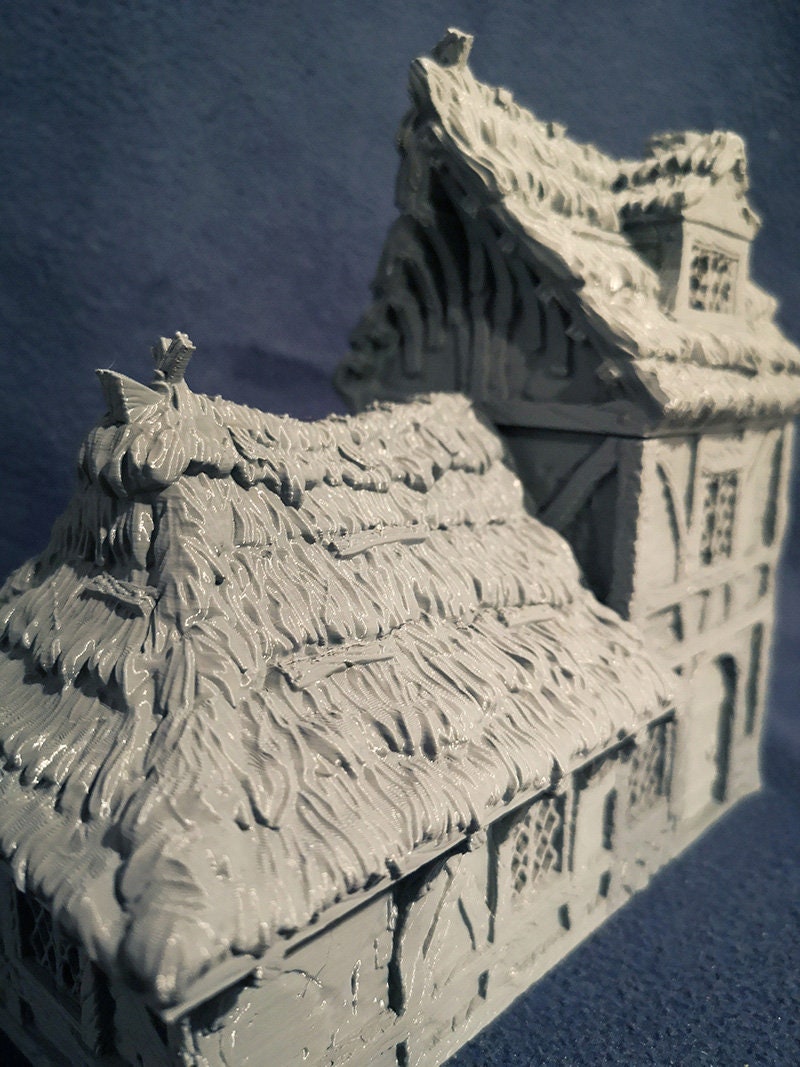 Wargaming Terrain Medium House Various Scales Historical Fantasy Wargaming