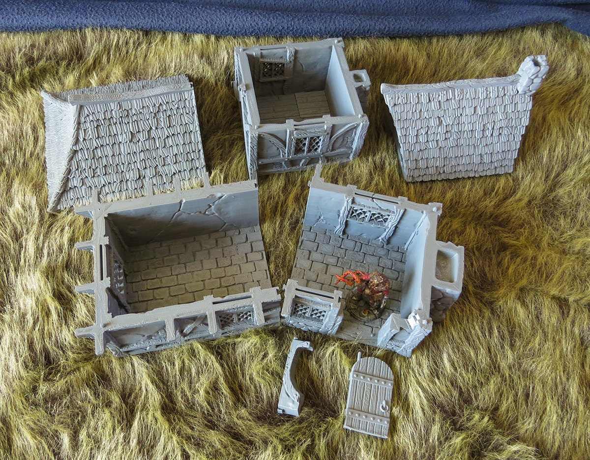 Wargaming Terrain Medium House Various Scales Historical Fantasy Wargaming