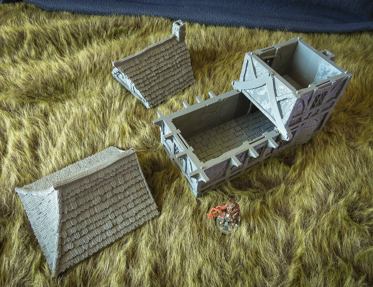 Wargaming Terrain Medium House Various Scales Historical Fantasy Wargaming