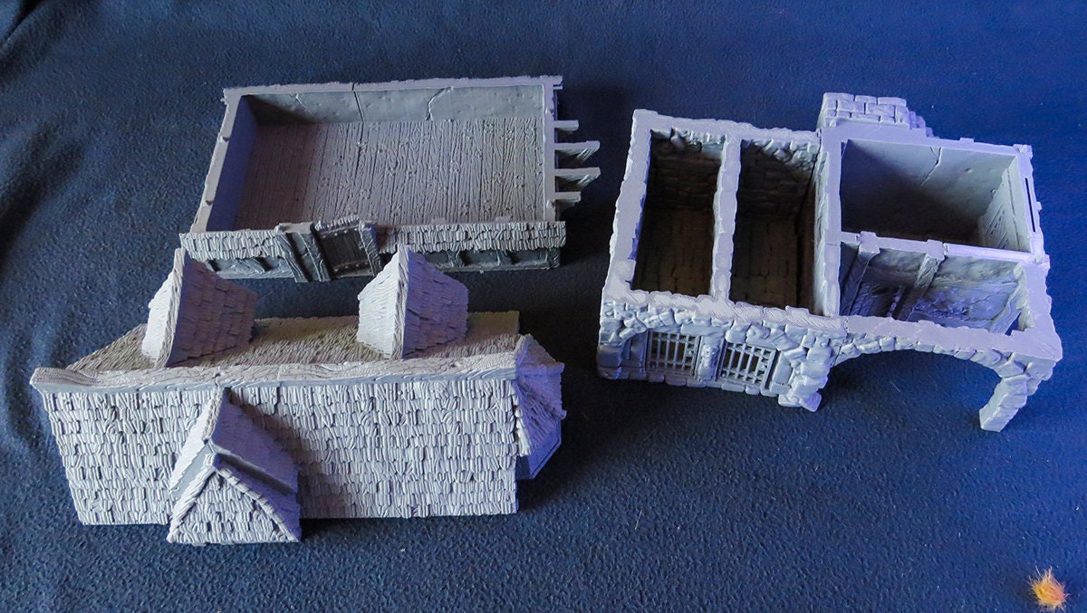 Wargaming Terrain Large Prison House Various Scales Historical Fantasy
