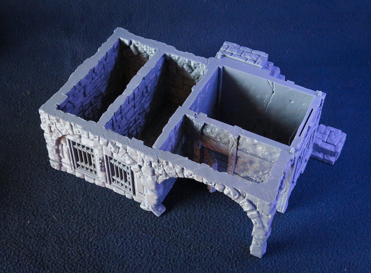 Wargaming Terrain Large Prison House Various Scales Historical Fantasy