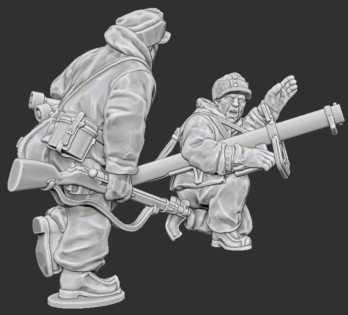 WWII Finnish Panzerschreck Team (2 models) Various Scales Historical Wargaming (US tariffs are pre-paid by us)
