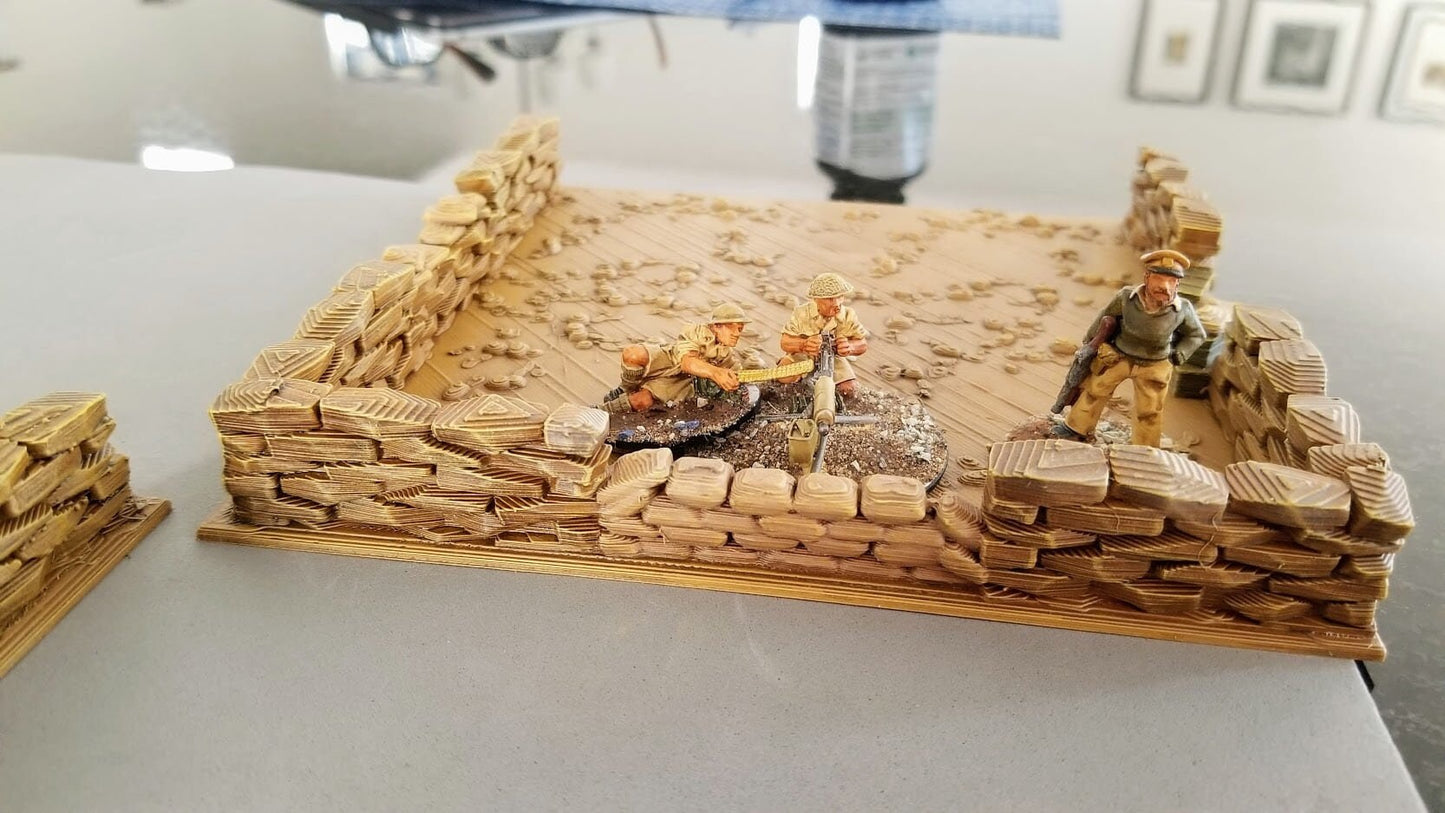 Wargaming Terrain Italian Defensive Positions (set of 3) Various Scales Historical Wargaming