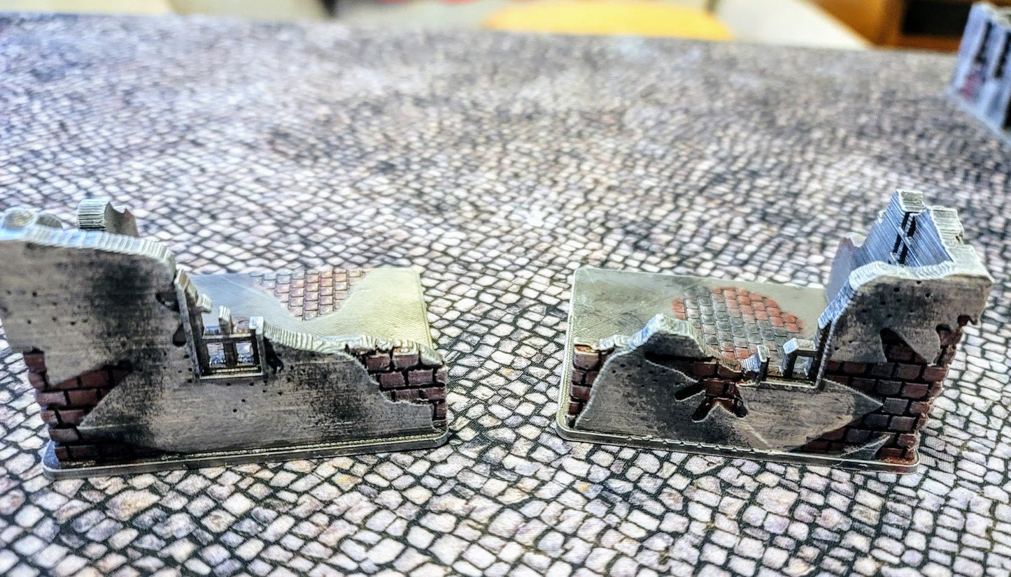 Wargaming Terrain Urban Ruins and Barricade Set Various Scales Historical Wargaming