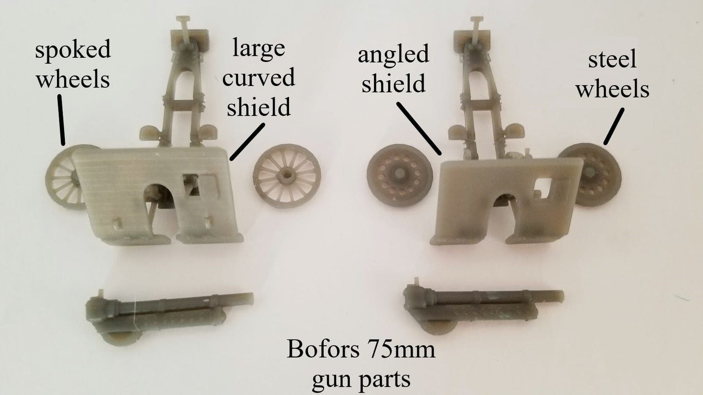 WWII German Bofors 75mm Mountain Gun Various Scales Historical Wargaming (1 model)
