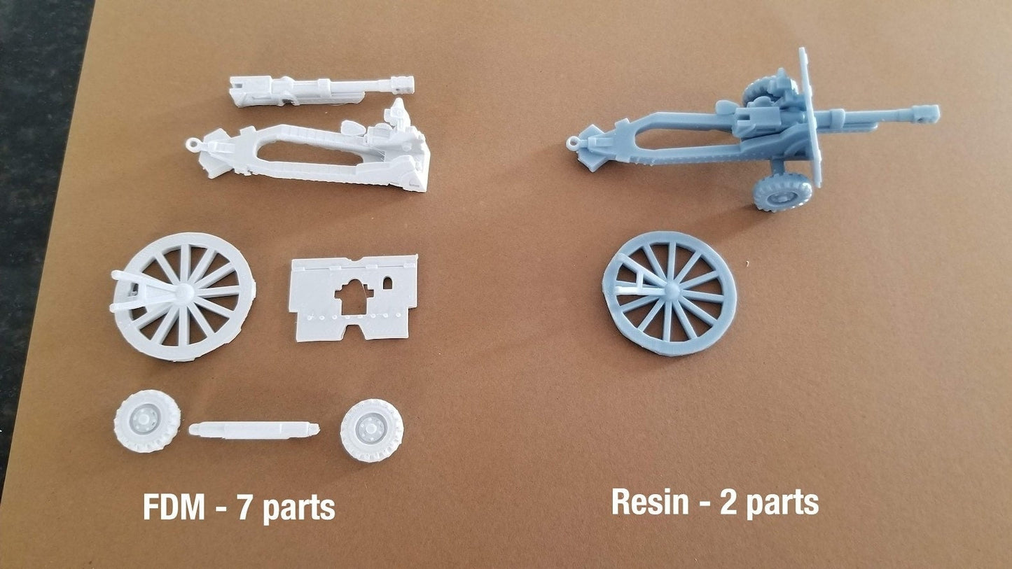 WWII British 25 Pounder Field Gun with Limber Various Scales Historical Wargaming (1 model)