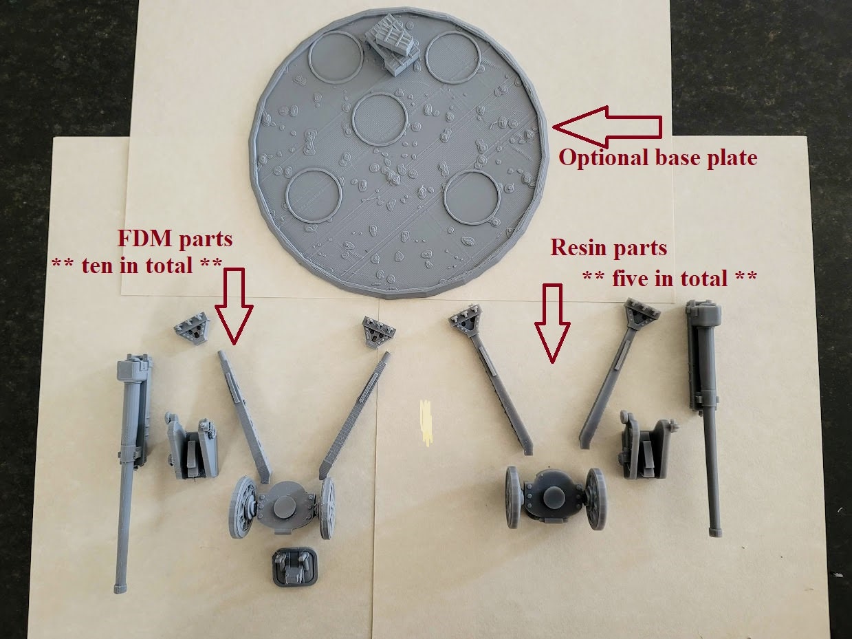 WWII Italian Model 35 Heavy Howitzer (crew not included) Various Scales Historical Wargaming