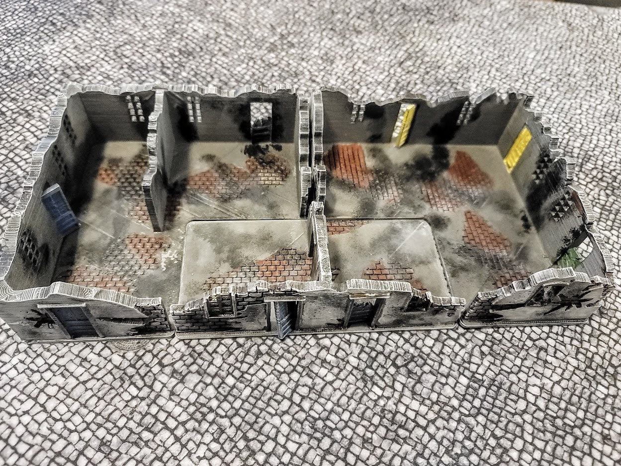 Wargaming Terrain Urban Ruins and Barricade Set Various Scales Historical Wargaming