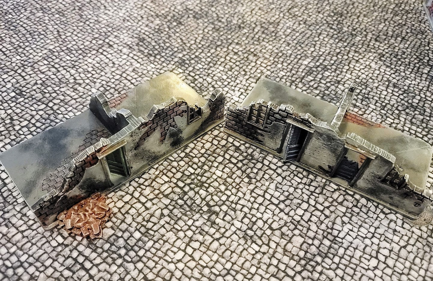 Wargaming Terrain Urban Ruins and Barricade Set Various Scales Historical Wargaming