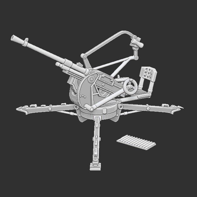 WWII Italian Breda Mod.35 AA Gun Various Scales Historical Wargaming