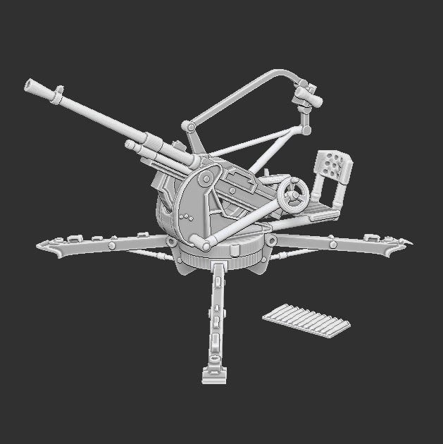 WWII Italian Breda Mod.35 AA Gun Various Scales Historical Wargaming (US tariffs are pre-paid by us)