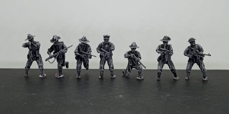 WWII Australian Combat Squad (7 models) Various Scales Historical Wargaming