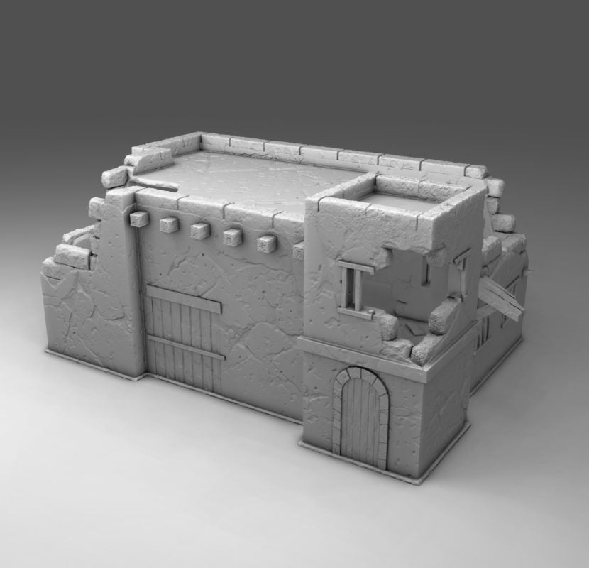 Wargaming Terrain Arab Building 2 with Scenic Base Various Scales Historical Wargaming