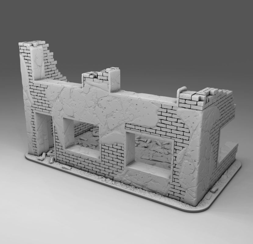 Wargaming Terrain Collapsed Building Various Scales Historical Wargaming