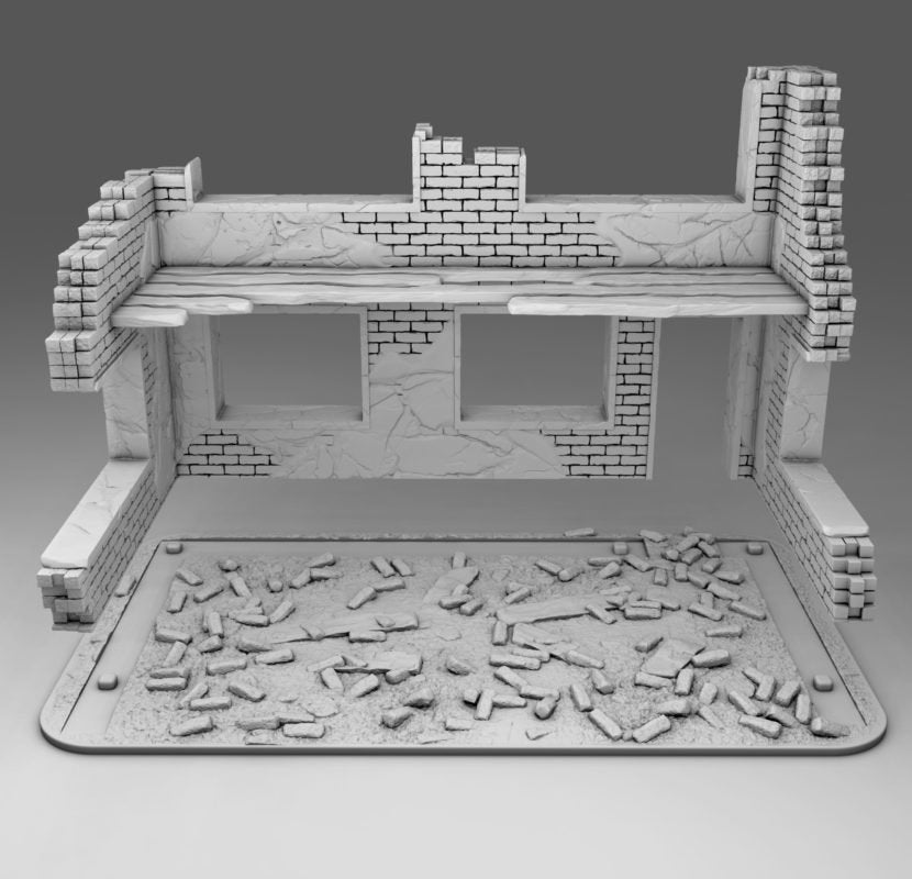 Wargaming Terrain Collapsed Building Various Scales Historical Wargaming
