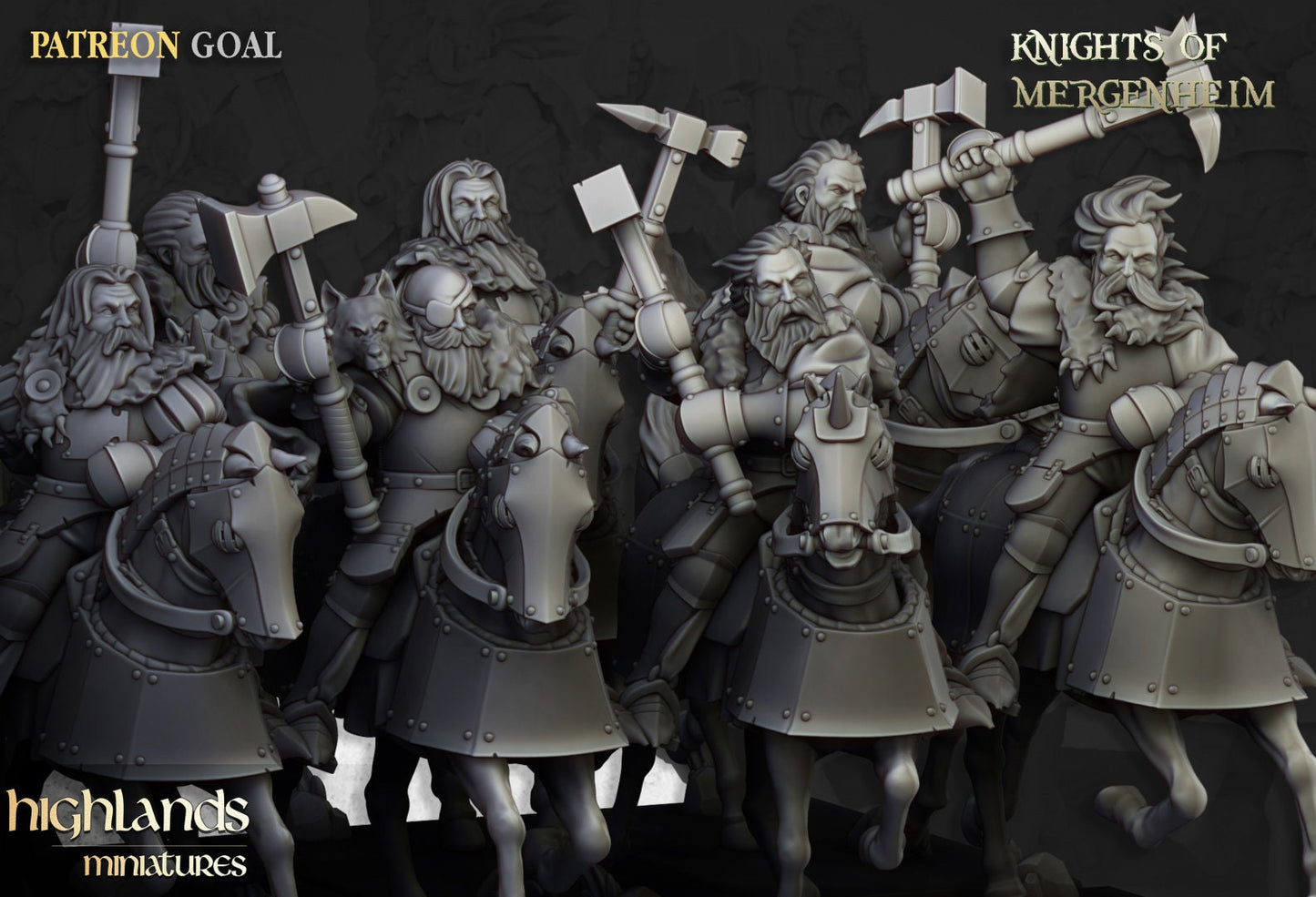30mm Highland Miniatures Knights of Mergenheim x10 suitable for WFB