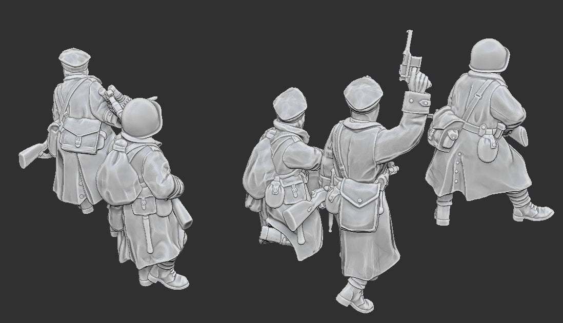 WWII Infantry Polish Rifleman (5 models) Various Scales Historical Wargaming (US tariffs are pre-paid by us)