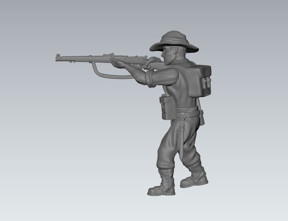 WWII Australian Combat Squad (7 models) Various Scales Historical Wargaming