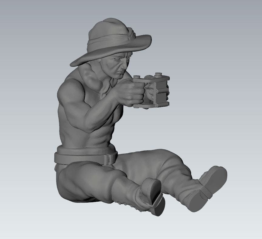 WWII Australian Vickers 303 MMG with Crew (3 models) Various Scales Historical Wargaming
