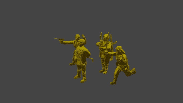 WWII Japanese HQ Officers Set (4 models) Various Scales Historical Wargaming (US tariffs are pre-paid by us)