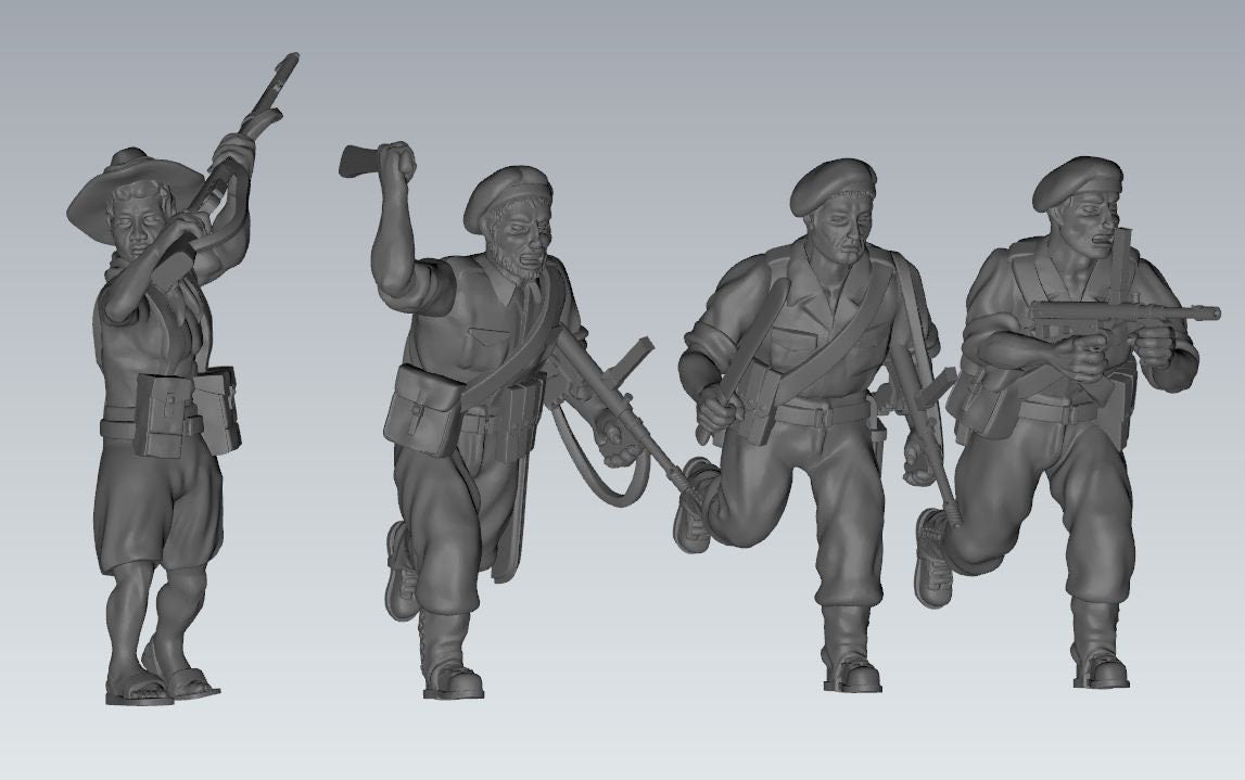 WWII Australian Independent Company Squad (9 models) Various Scales Historical Wargaming