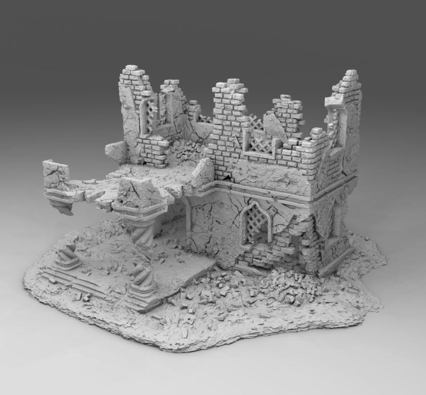Wargaming Terrain Damaged Arab Building 4 Various Scales Historical Wargaming