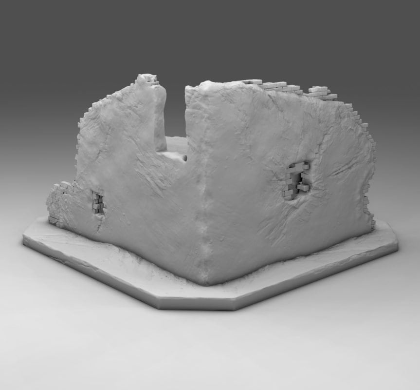 Wargaming Terrain Small Destroyed Corner Building Various Scales Historical Wargaming