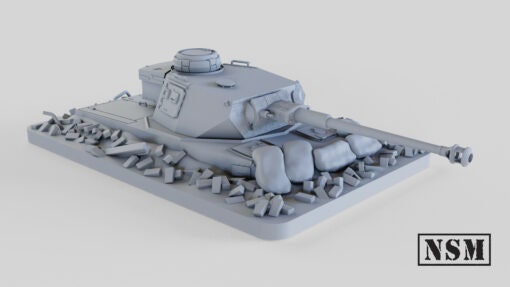 WWII German Panzerturm – Dug in Panzer IV Various Scales Historical Wargaming