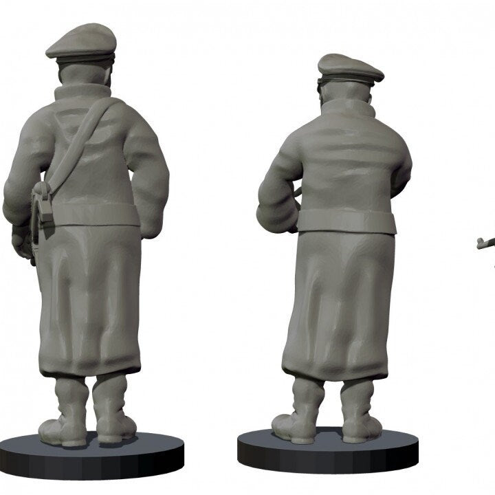 WWII German Gestapo Officers (4 models) Various Scales Historical Wargaming (US tariffs are pre-paid by us)