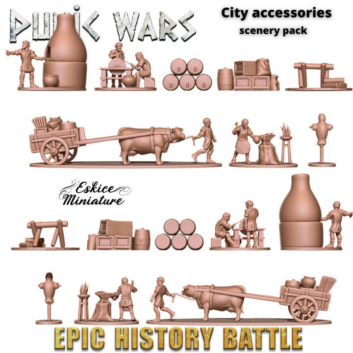 Wargaming Terrain Ancient Medieval City Accessories Various Scales Historical Wargaming (US tariffs are pre-paid by us)