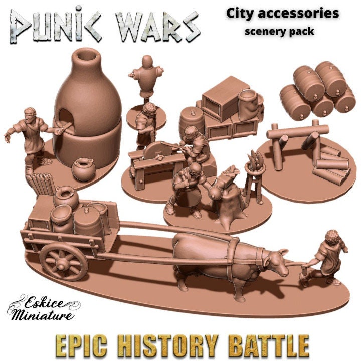 Wargaming Terrain Ancient Medieval City Accessories Various Scales Historical Wargaming