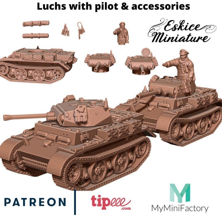 WWII German Panzer II L 'Luchs' Tank Various Scales Historical Wargaming