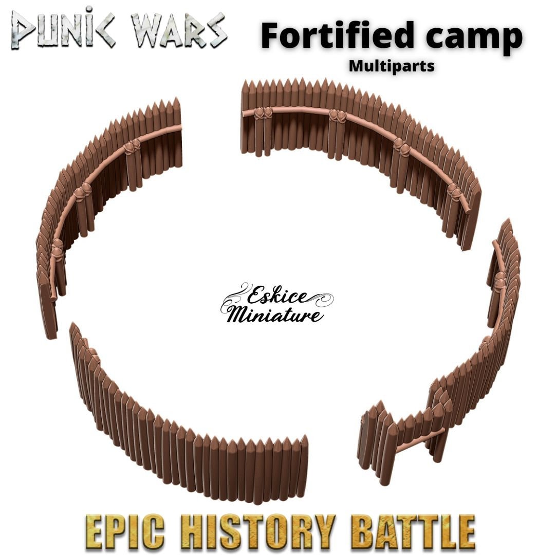 Wargaming Terrain Ancient Medieval Fortified Camp Various Scales Historical Wargaming