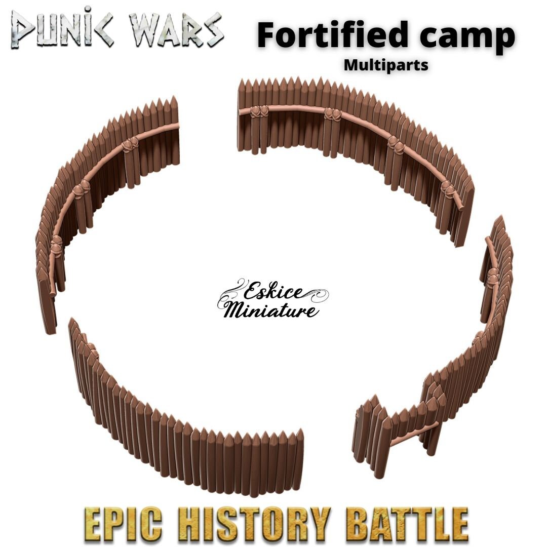 Wargaming Terrain Ancient Medieval Fortified Camp Various Scales Historical Wargaming