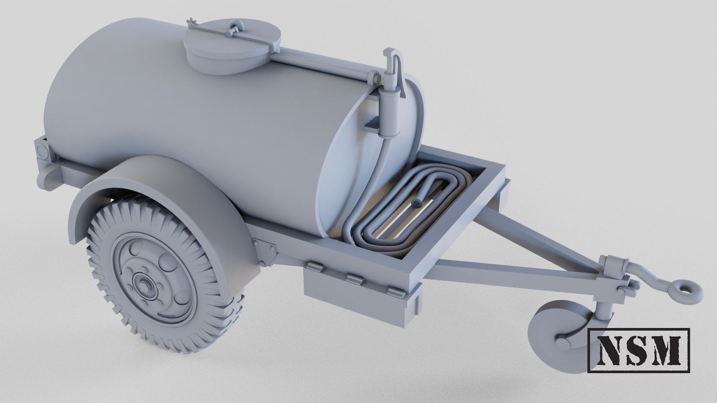 WWII US G-527 Water Trailer Various Scales Historical Wargaming