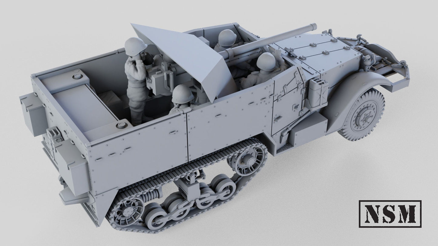 WWII US T48 57mm Gun Motor Carriage Halftrack Various Scales Historical Wargaming
