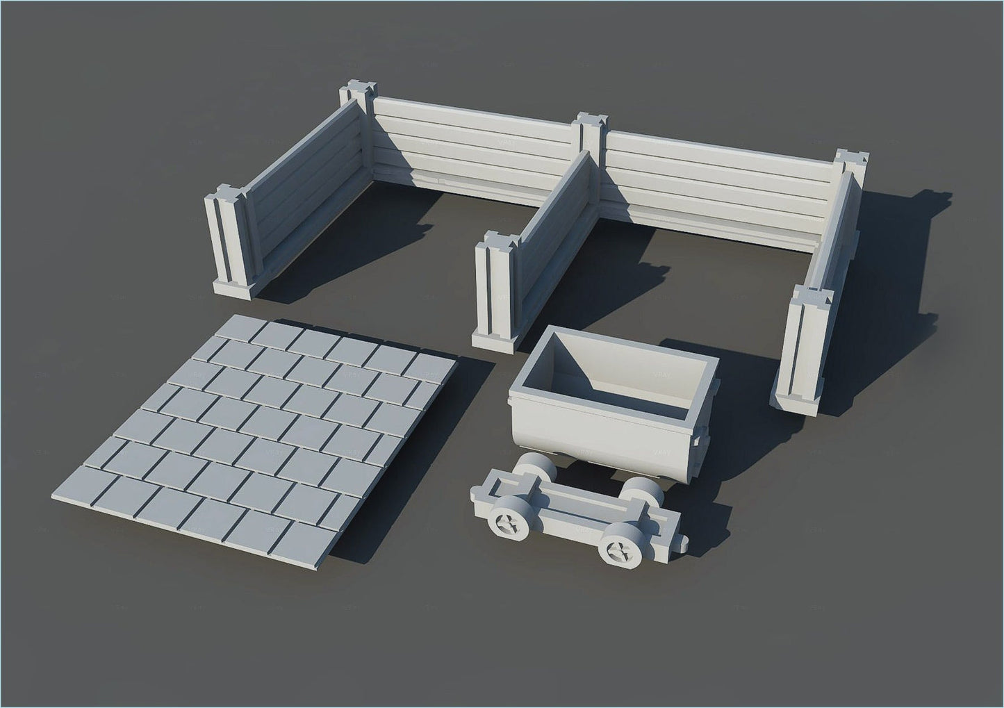 Wargaming Terrain Coal Bunker and Crane Various Scales Historical Wargaming