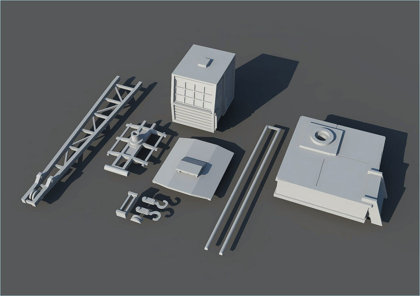 Wargaming Terrain Coal Bunker and Crane Various Scales Historical Wargaming